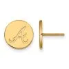LogoArt Women's Atlanta Braves Gold-Plated Small Post Earrings