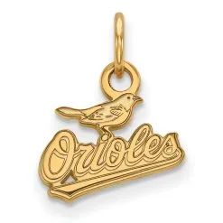 LogoArt Women's Baltimore Orioles 10k Yellow Gold Extra Small Pendant