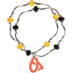 Siskiyou Sports Women's Baltimore Orioles Bead Stretch Bracelet