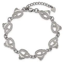 LogoArt Women's Baltimore Orioles Logo Bracelet With Extension