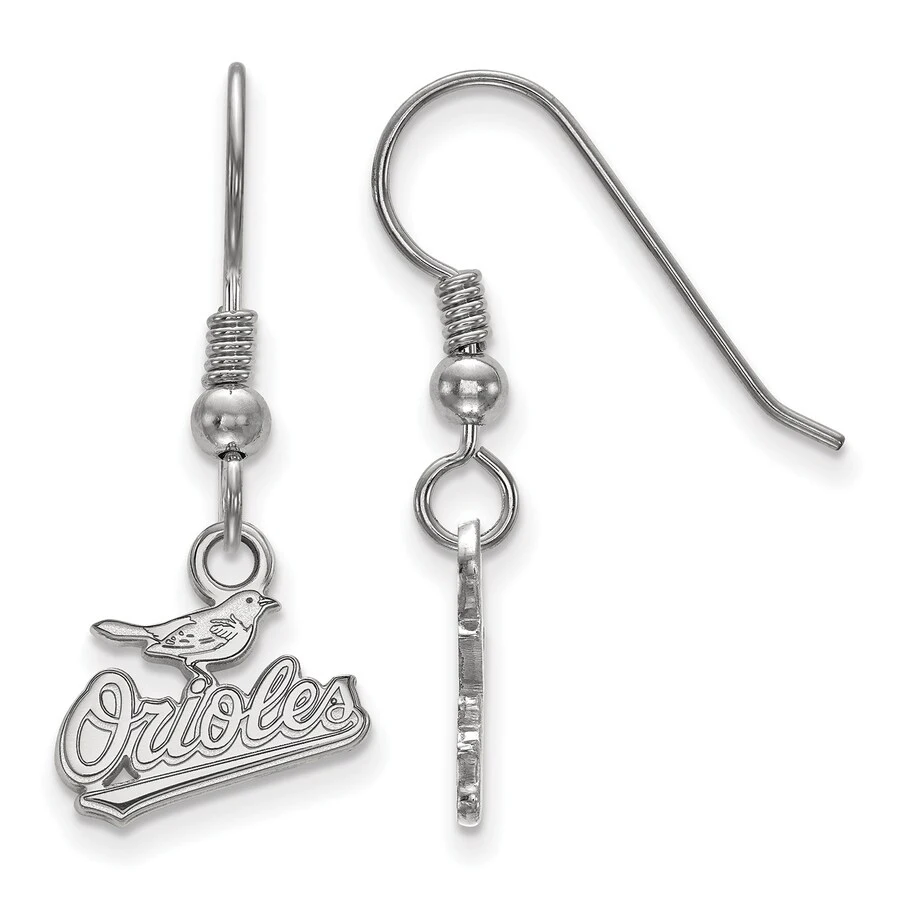 LogoArt Women's Baltimore Orioles Sterling Silver Extra-Small Dangle Earrings