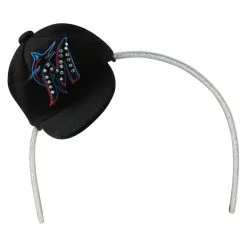 ABG Accessories Miami Marlins Women's Black Team Toppers Rhinestone Headband