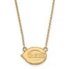 LogoArt Women's Cincinnati Reds 18'' 14k Yellow Gold Small Pendant Necklace