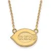 LogoArt Women's Cincinnati Reds Gold-Plated Small Pendant