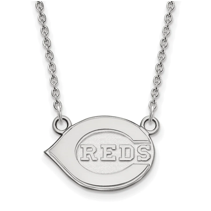 LogoArt Women's Cincinnati Reds Small Logo Sterling Silver Pendant Necklace