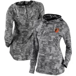 Women's Baltimore Orioles Columbia Black Omni-Wick Sunday Ball Pullover Hoodie