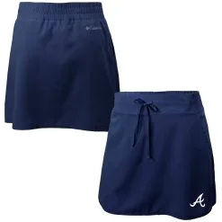 Women's Atlanta Braves Columbia Navy Omni-Wick Lakewood Pines Skort