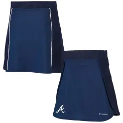 Women's Atlanta Braves Columbia Navy Up Next Skort