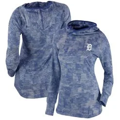 Women's Detroit Tigers Columbia Navy Omni-Wick Sunday Ball Pullover Hoodie