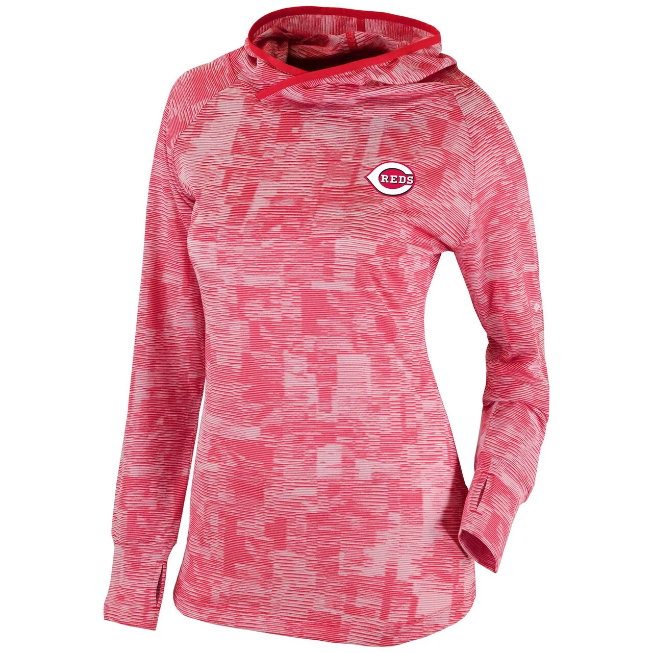 Women's Cincinnati Reds Columbia Red Omni-Wick Sunday Ball Pullover Hoodie - Image 2