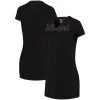 Women's Miami Marlins Concepts Sport Black Fairway Night T-Shirt
