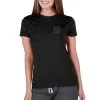 Women's Miami Marlins Concepts Sport Black Marathon Knit T-Shirt