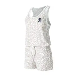 Women's Detroit Tigers Concepts Sport Cream Montana Hacci Knit Romper