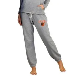Women's Baltimore Orioles Concepts Sport Gray Mainstream Knit Jogger Pants