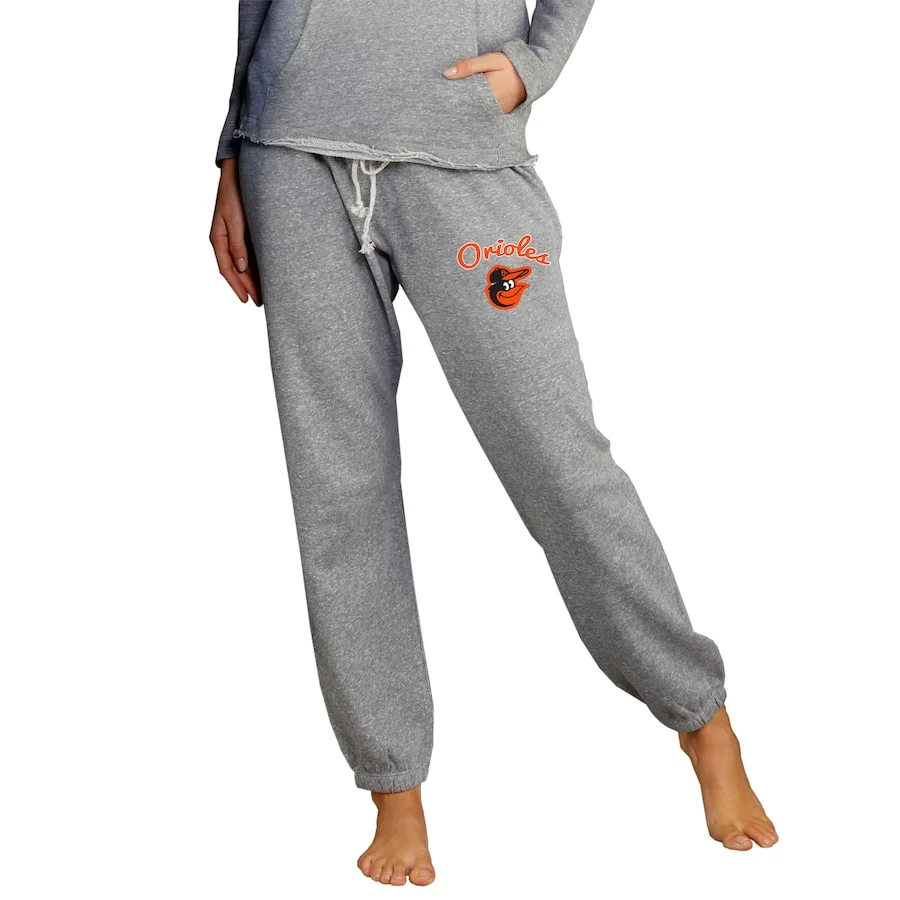 Women's Baltimore Orioles Concepts Sport Gray Mainstream Knit Jogger Pants