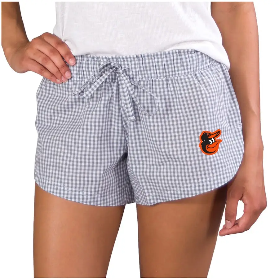 Women's Baltimore Orioles Concepts Sport Gray Tradition Woven Shorts