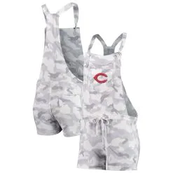Women's Cincinnati Reds Concepts Sport Gray Camo Overall Romper