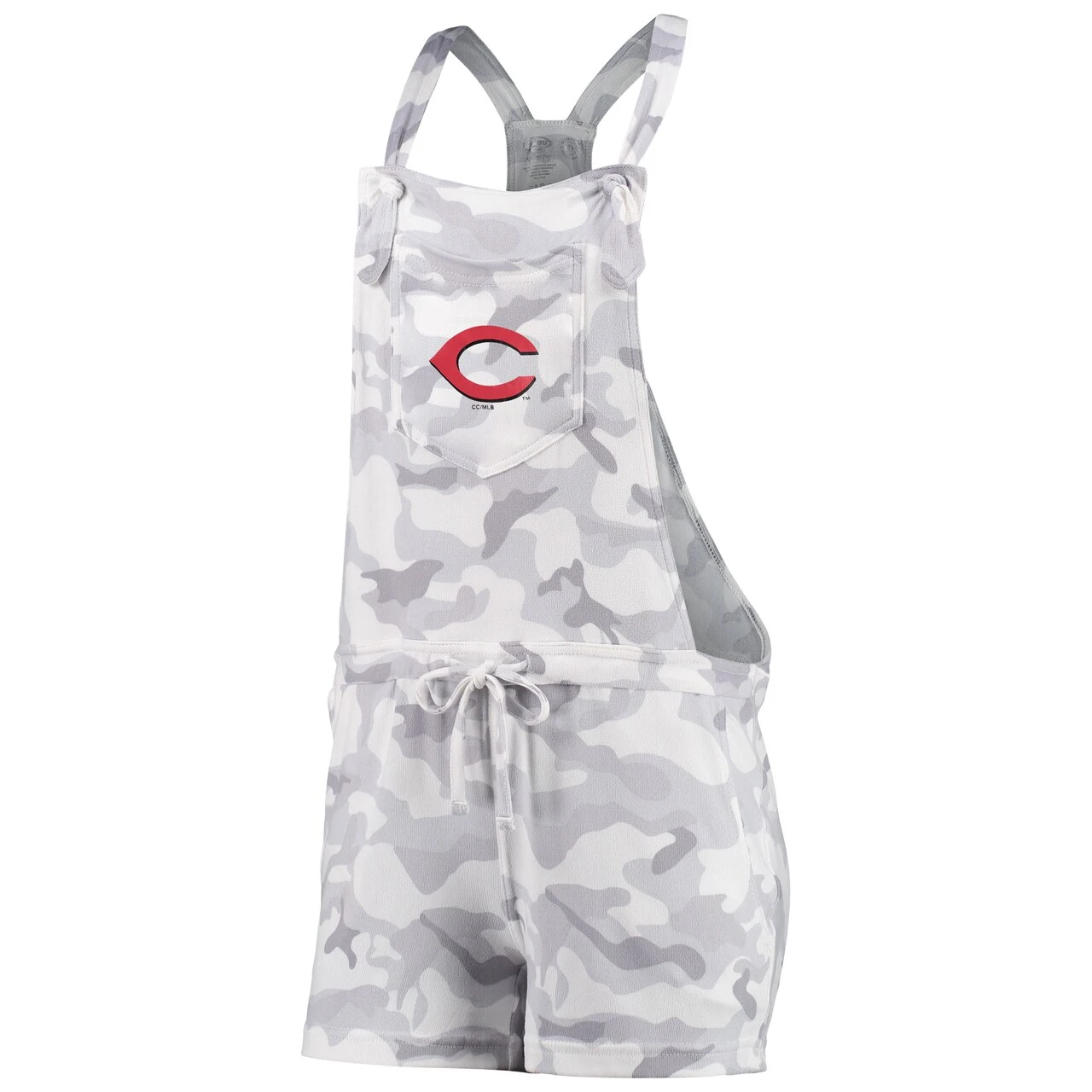 Women's Cincinnati Reds Concepts Sport Gray Camo Overall Romper - Image 2