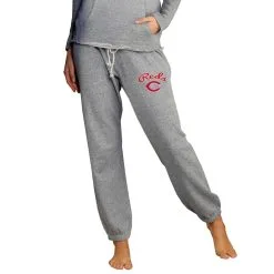 Women's Cincinnati Reds Concepts Sport Gray Mainstream Knit Jogger Pants