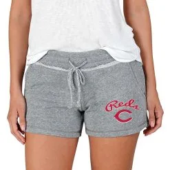Women's Cincinnati Reds Concepts Sport Gray Mainstream Terry Shorts