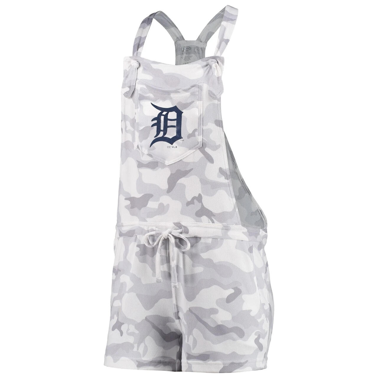 Women's Detroit Tigers Concepts Sport Gray Camo Overall Romper - Image 2