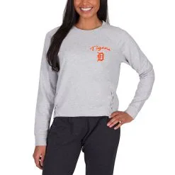 Women's Detroit Tigers Concepts Sport Gray Greenway Long Sleeve Top