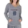 Women's Detroit Tigers Concepts Sport Gray Mainstream Terry Long Sleeve Hoodie Top