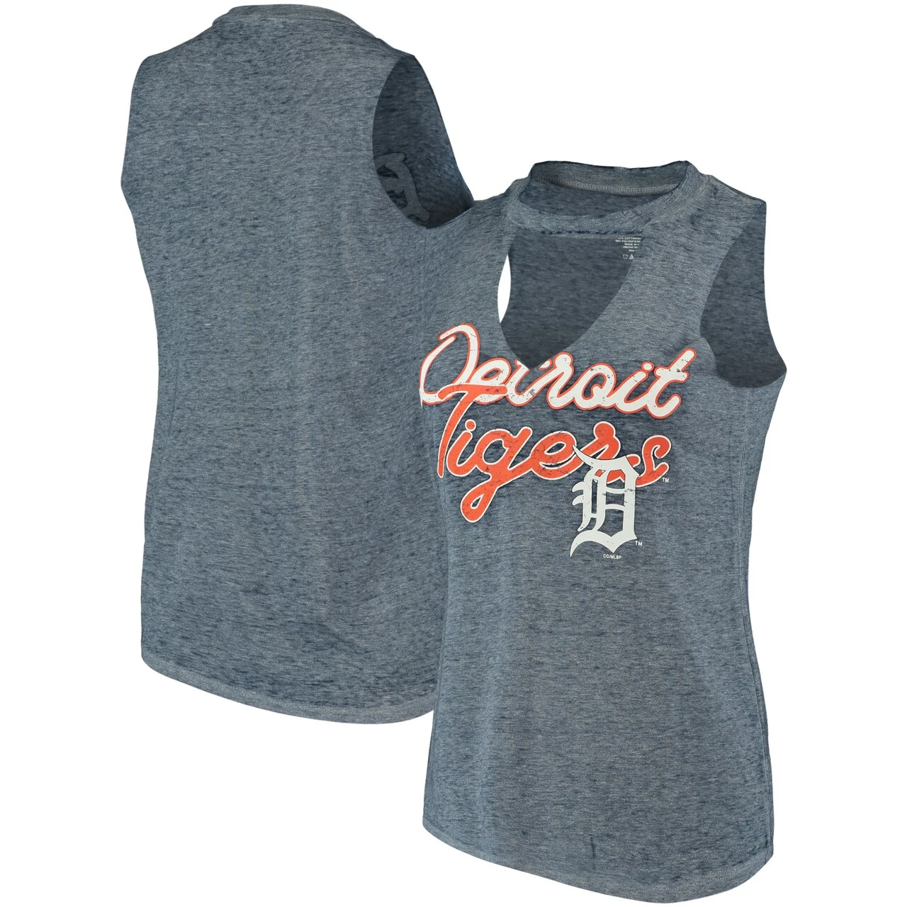 Women's Detroit Tigers Concepts Sport Navy Loyalty Choker Neck Tank Top