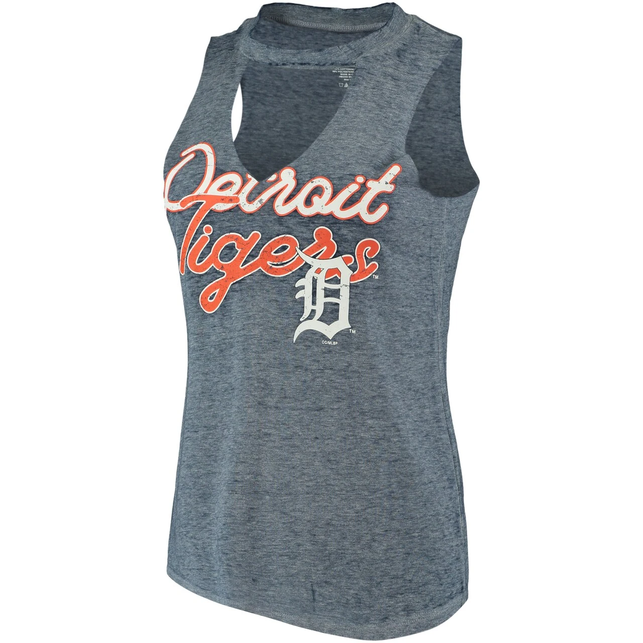 Women's Detroit Tigers Concepts Sport Navy Loyalty Choker Neck Tank Top - Image 2