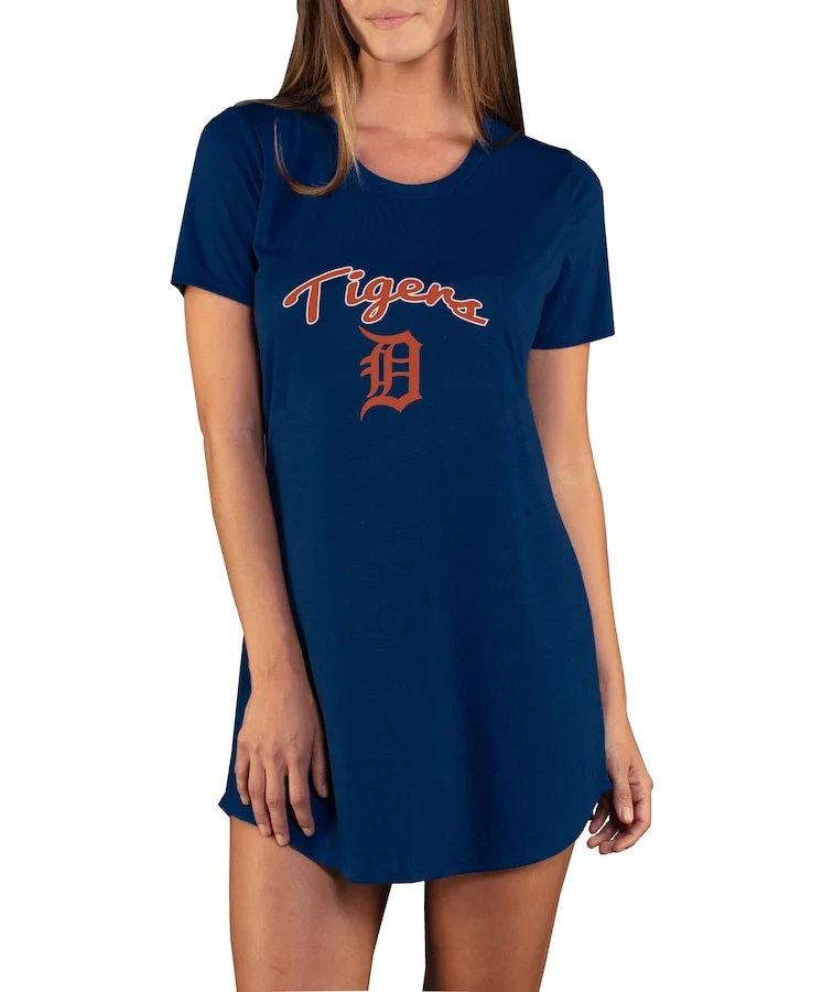 Women's Detroit Tigers Concepts Sport Navy Marathon Knit Nightshirt