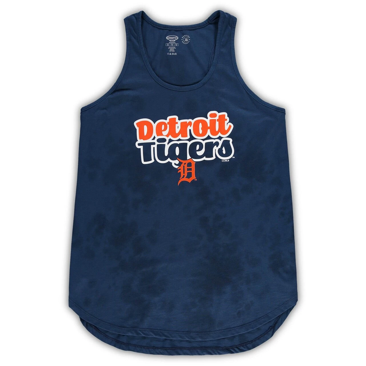 Women's Detroit Tigers Concepts Sport Navy Plus Size Cloud Tank Top & Shorts Sleep Set - Image 2