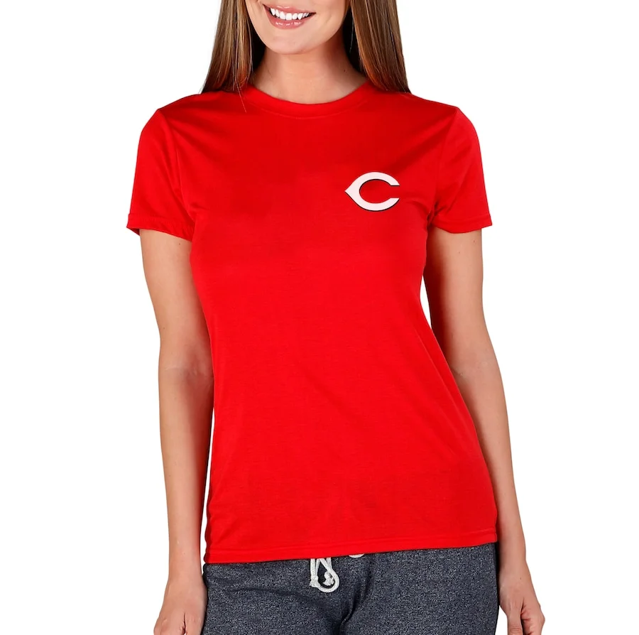 Women's Cincinnati Reds Concepts Sport Red Marathon Knit T-Shirt