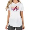 Women's Atlanta Braves Concepts Sport White Gable Knit T-Shirt