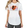 Women's Baltimore Orioles Concepts Sport White Gable Knit T-Shirt