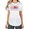 Women's Cincinnati Reds Concepts Sport White Gable Knit T-Shirt