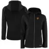 Women's Baltimore Orioles Cutter & Buck Black Evoke Eco Softshell Recycled Full-Zip Jacket