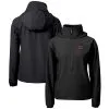 Women's Cincinnati Reds Cutter & Buck Black Charter Eco Recycled Half-Zip Anorak Jacket