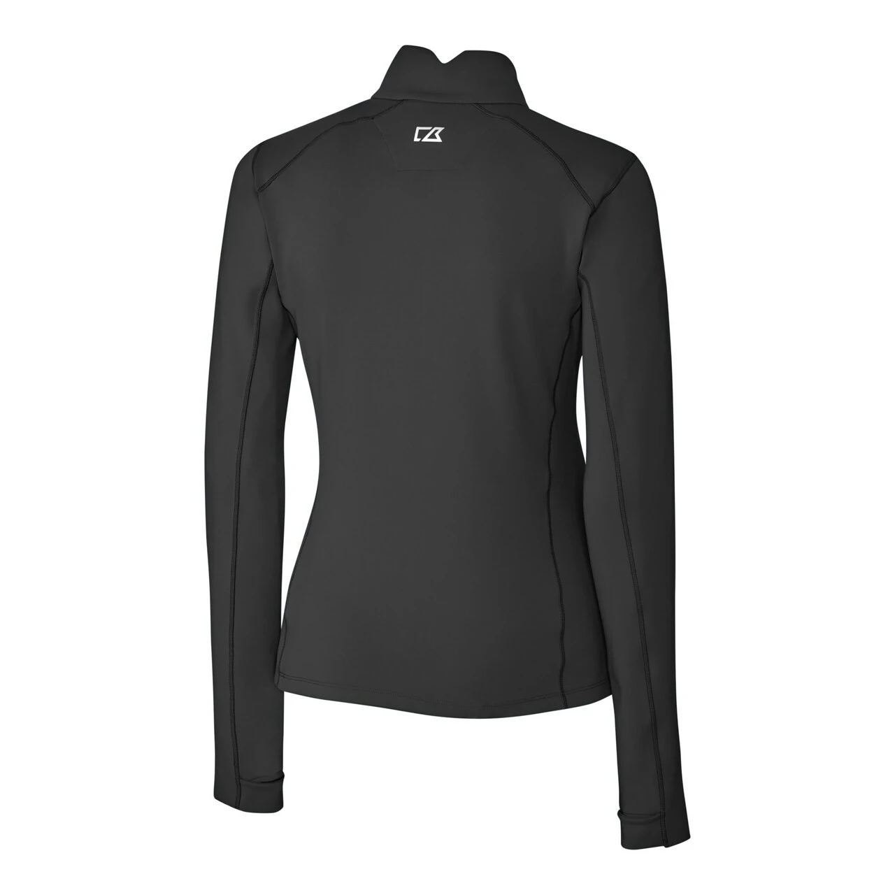 Women's Cincinnati Reds Cutter & Buck Black DryTec Traverse Stretch Quarter-Zip Pullover Top - Image 3