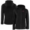 Women's Cincinnati Reds Cutter & Buck Black Evoke Eco Softshell Recycled Full-Zip Jacket