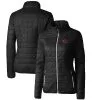 Women's Cincinnati Reds Cutter & Buck Black Rainier PrimaLoft Eco Full-Zip Puffer Jacket