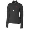 Women's Cincinnati Reds Cutter & Buck Black Traverse Half-Zip Pullover Jacket