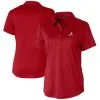 Women's Atlanta Braves Cutter & Buck Cardinal Prospect Textured Stretch Polo