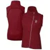 Women's Detroit Tigers Cutter & Buck Cardinal Americana Logo Mainsail Sweater-Knit Full-Zip Asymmetrical Vest
