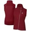 Women's Miami Marlins Cutter & Buck Cardinal Americana Logo Mainsail Sweater-Knit Full-Zip Asymmetrical Vest