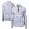 Women's Baltimore Orioles Cutter & Buck Charcoal Traverse Camo Print Stretch Quarter-Zip Pullover Top