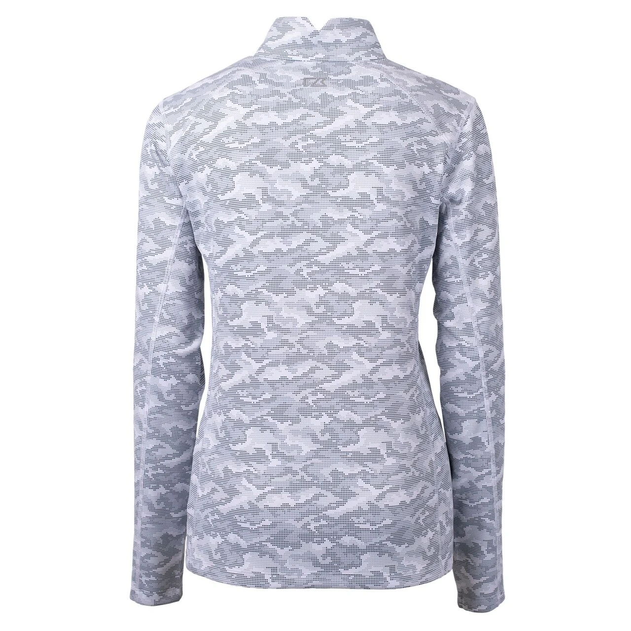 Women's Cincinnati Reds Cutter & Buck Charcoal Traverse Camo Print Stretch Quarter-Zip Pullover Top - Image 3