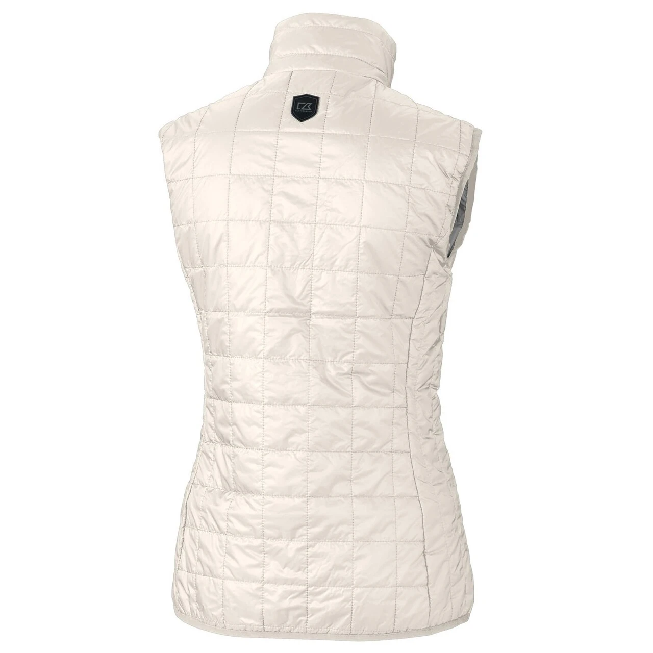 Women's Cincinnati Reds Cutter & Buck Cream Rainier PrimaLoft Eco Full-Zip Puffer Vest - Image 3