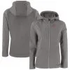 Women's Cincinnati Reds Cutter & Buck Gray Evoke Eco Softshell Recycled Full-Zip Jacket
