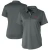 Women's Cincinnati Reds Cutter & Buck Gray Prospect Textured Stretch Polo