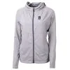 Women's Detroit Tigers Cutter & Buck Gray Adapt Eco Knit Full-Zip Jacket